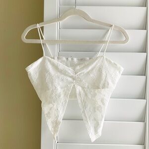 White Lace Crop Top